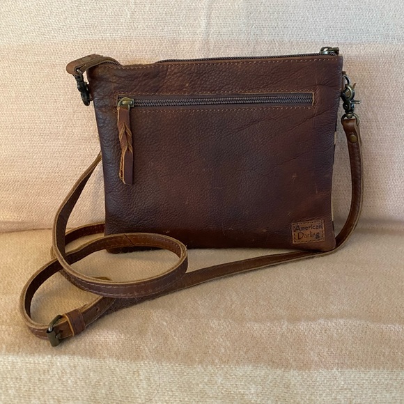 American Darling Leather Crossbody or Clutch Bag - Picture 3 of 6